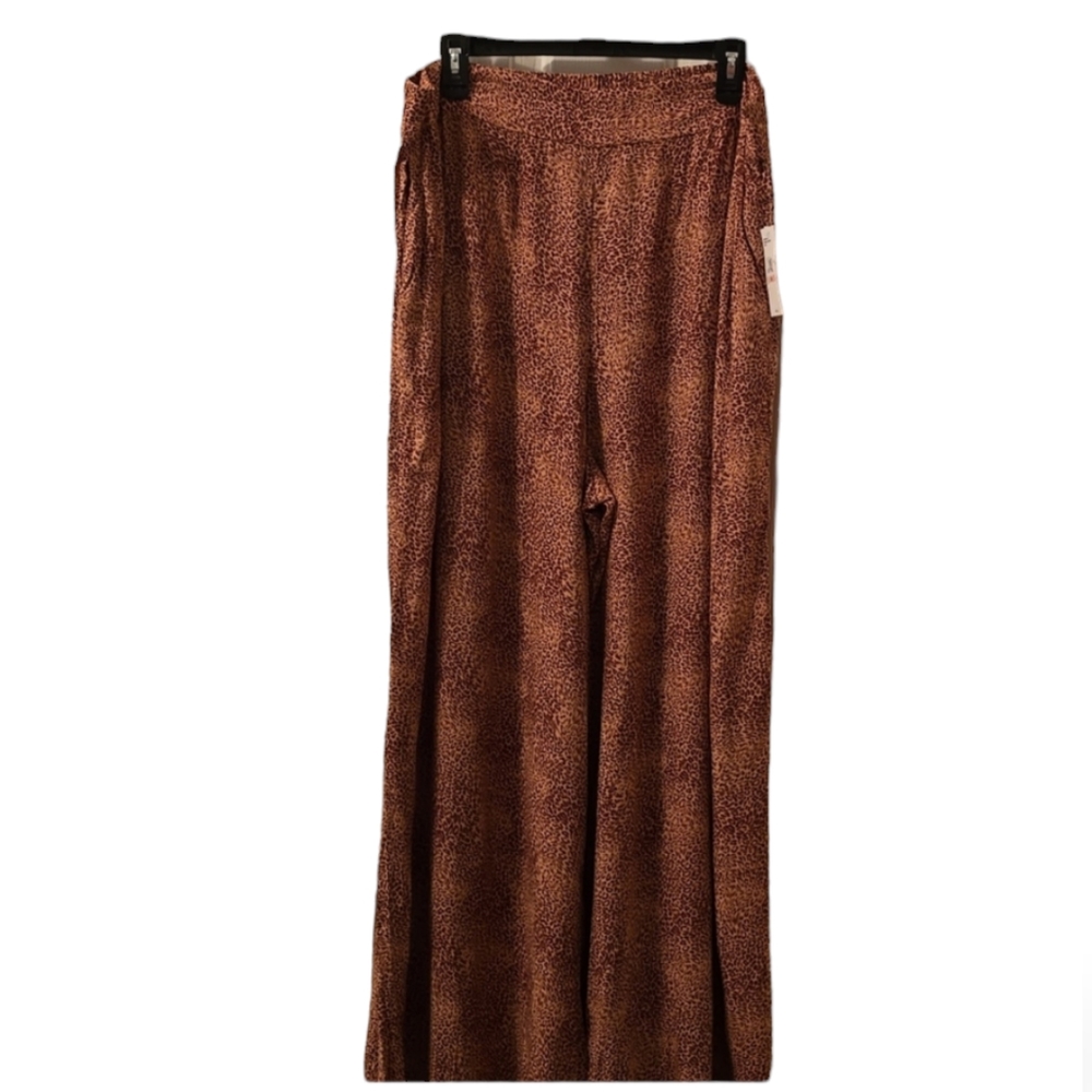JESSICA SIMPSON BRAND WOMEN'S PLUS SIZE LEOPARD PRINT PANTS SIZE 2X - Picture 2 of 14